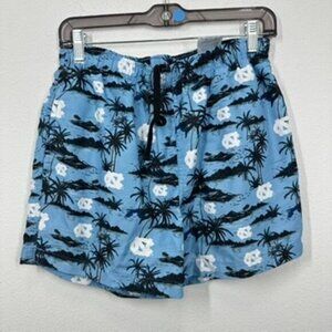 University of North Carolina UNC Tar Heels Men's Swim Trunks Light Blue Logo